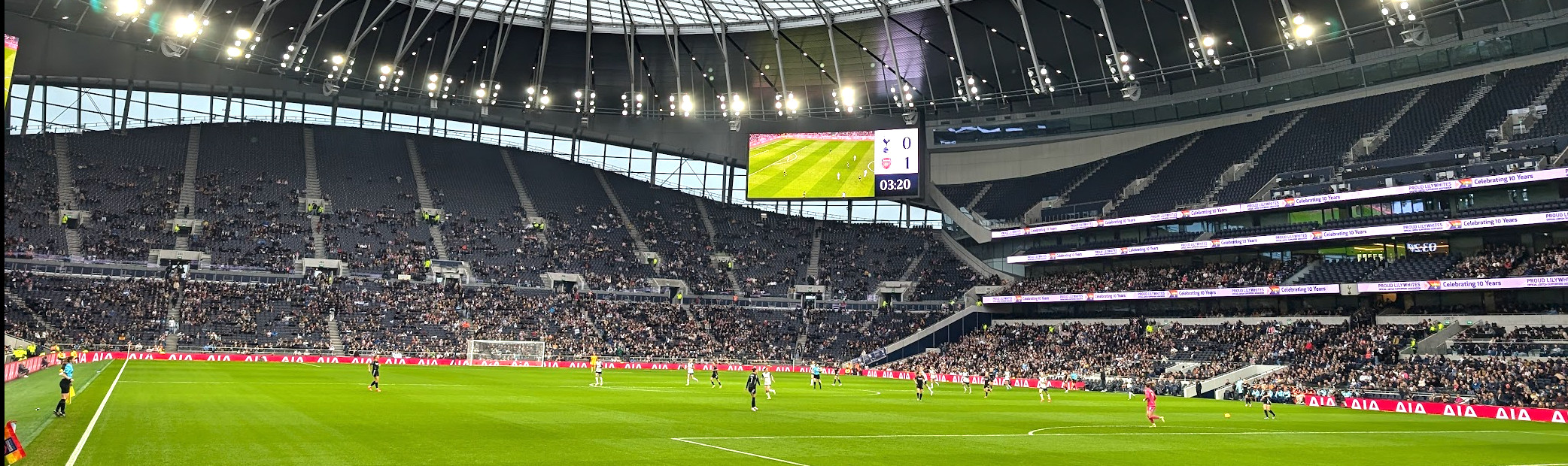 Tottenham Hotspur stadium in the North London Derby